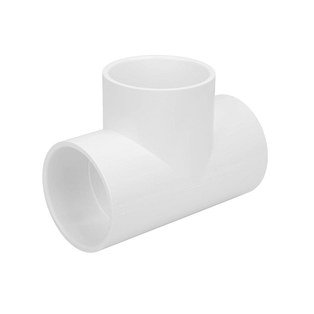 Aquariumline Raccordo a T 90° in PVC bianco ad incollaggio Ø50mm