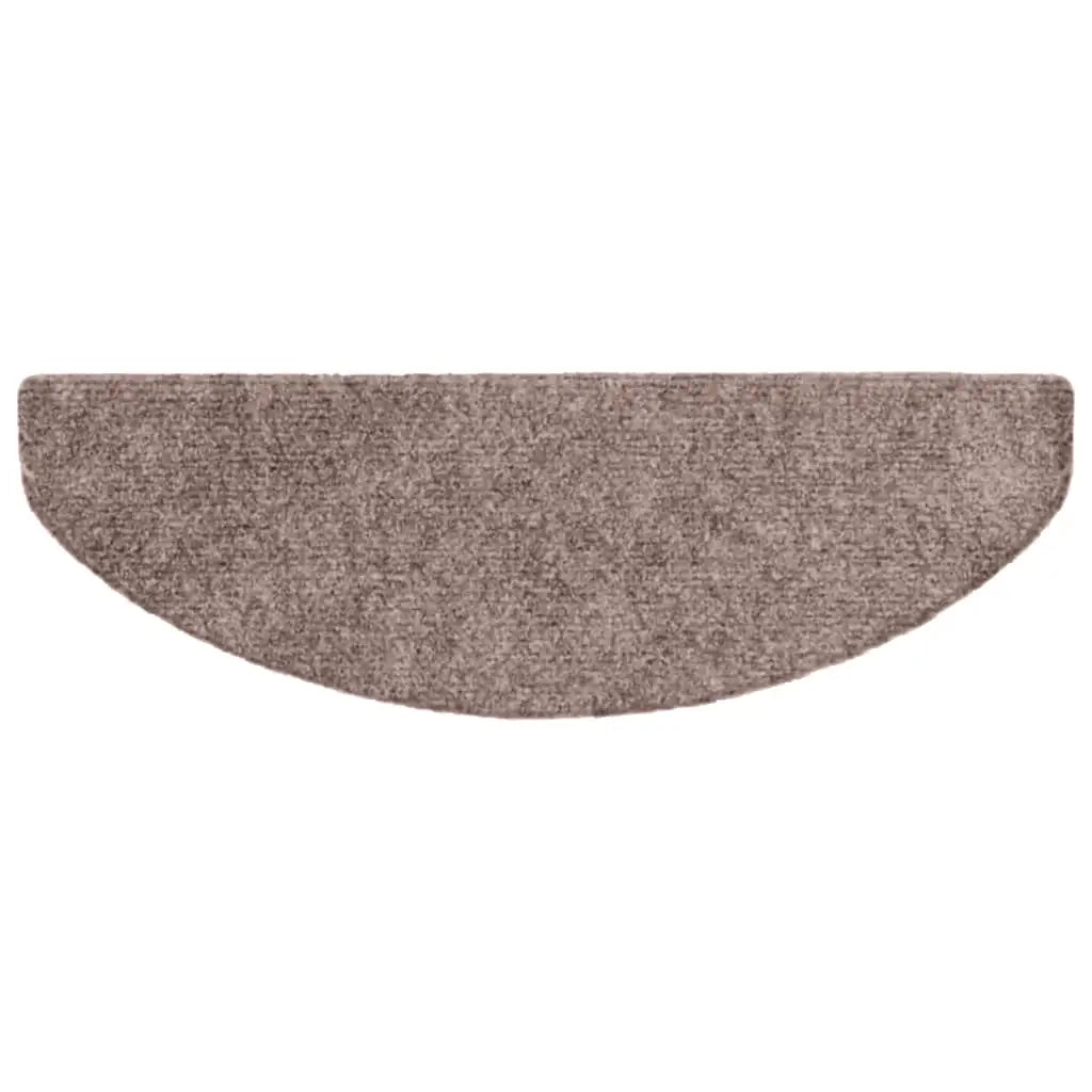 Tappetini per scale autoadesivi 30 pz 65x21x4 cm Marrone Chiaro semicircolari grandi 3365655