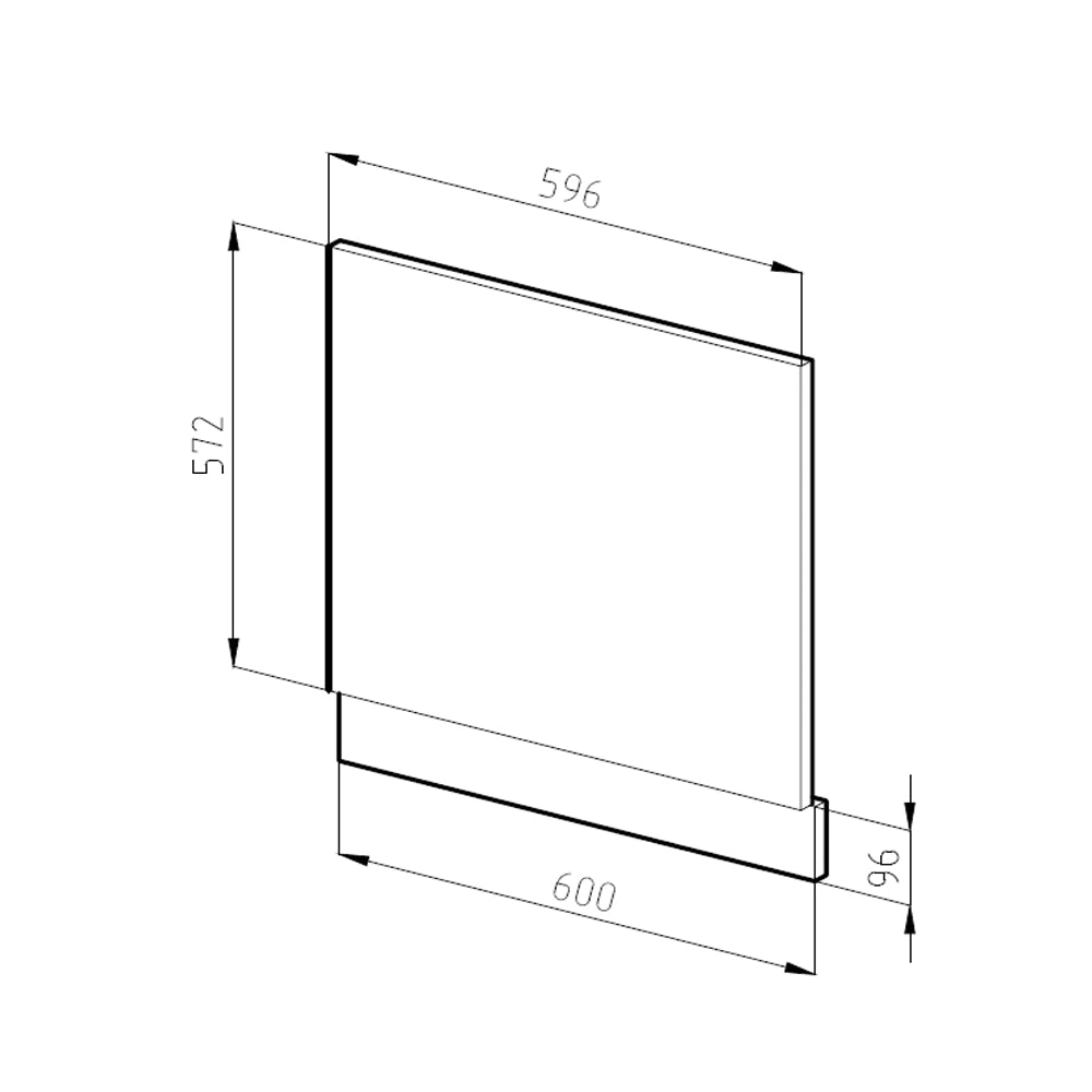 Vicco Pannello frontale Bianco lucido 60 cm , PL Antracite
