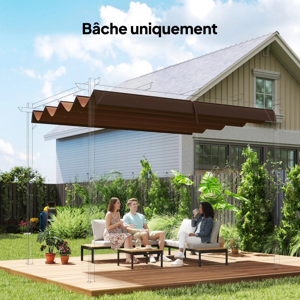 Tenda da Sole per Pergola ¨C Minimal ¨C Grigio 3x2 m