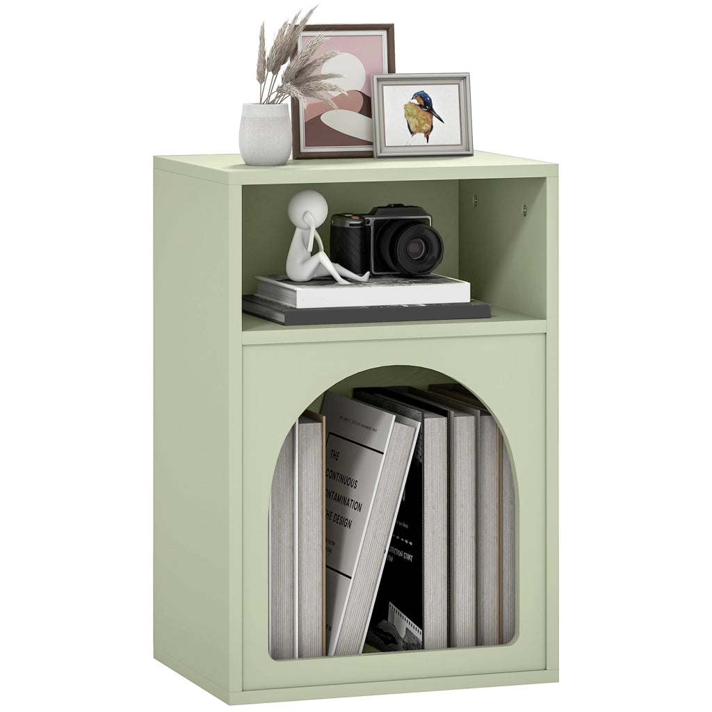Comodino con 2 compartimenti aperti ¨C Xylo ¨C Verde 40x30x60 cm