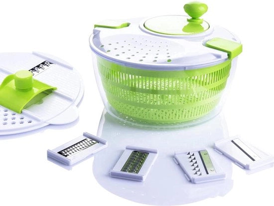 Set di Asciugatura e Taglio per Insalate 7 in 1 - 4L