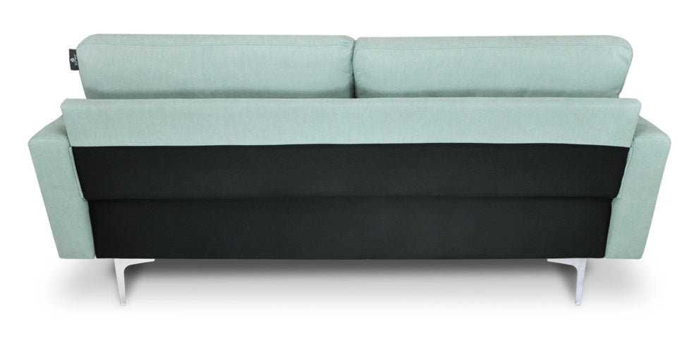 Divano 3 posti in tessuto vellutato verde tiffany piedi in metallo - Chloe DI-CH20FBC-PM