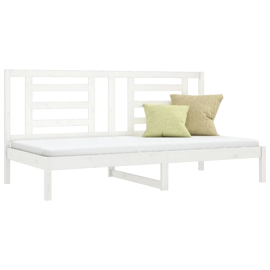 Dormeuse senza Materasso Bianca 80x200 cm Legno Massello Pino