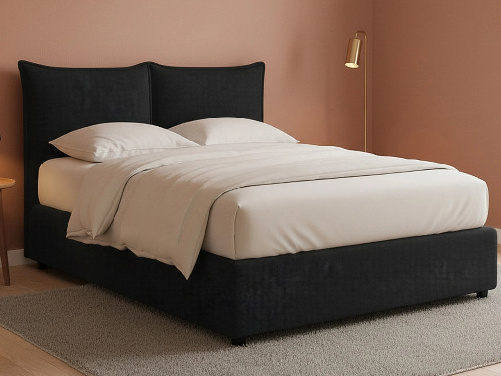 Penzance, Letto Piazza e Mezza Sfoderabile Made in Italy, Grigio Scuro
