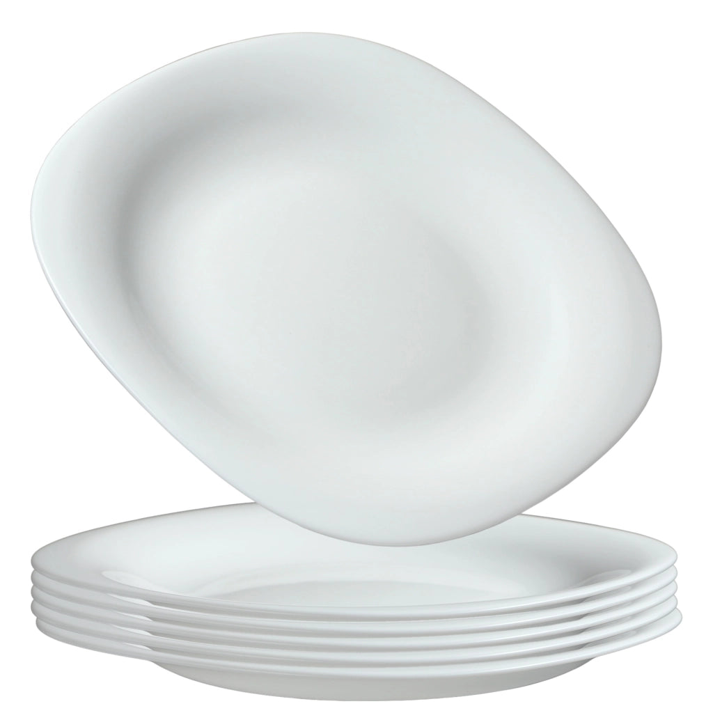 Set di 6 piatti da dessert KADAX da 21,5 cm, bianchi.