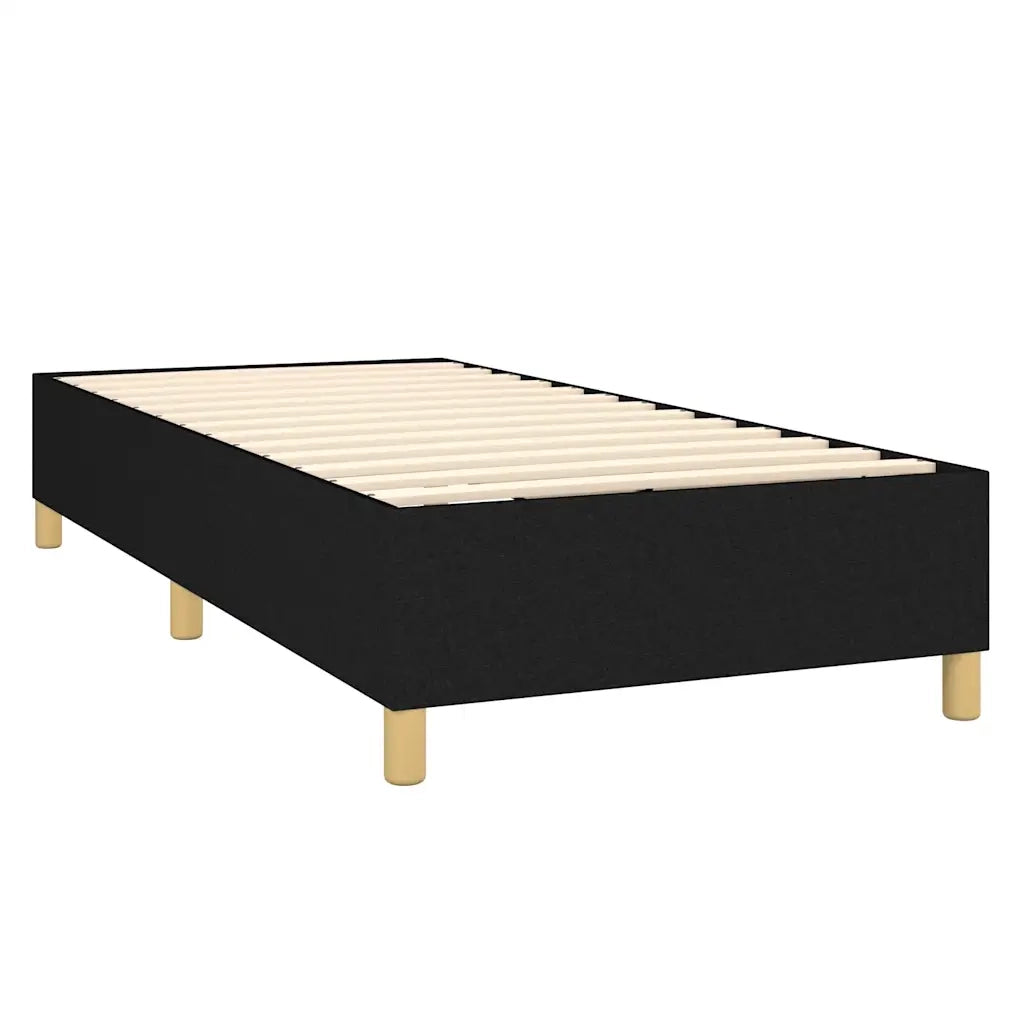Letto a Molle con Materasso e LED-Struttura Letto con Materasso Nero 80x200 cm in Tessuto 280052