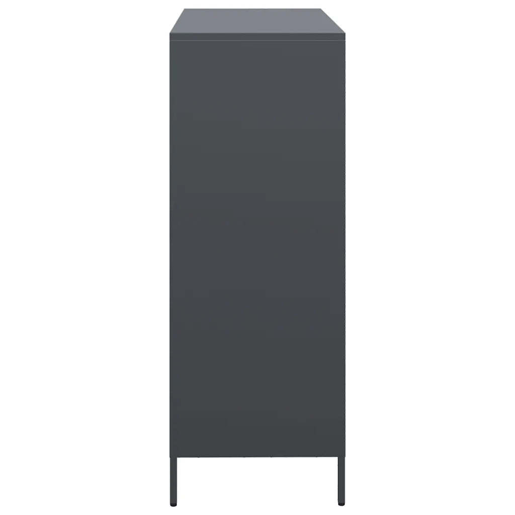 Credenza Antracite 101,5x39x103,5 cm Acciaio