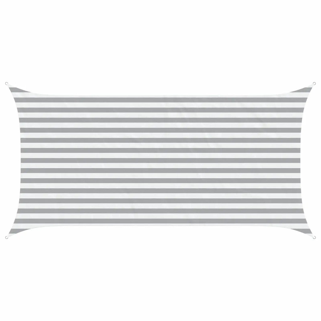 Vela da ombra solare-Telo Ombra-Vela Ombreggiante-Parasole a Vela Grigio chiaro e bianco 4 x 2 m
