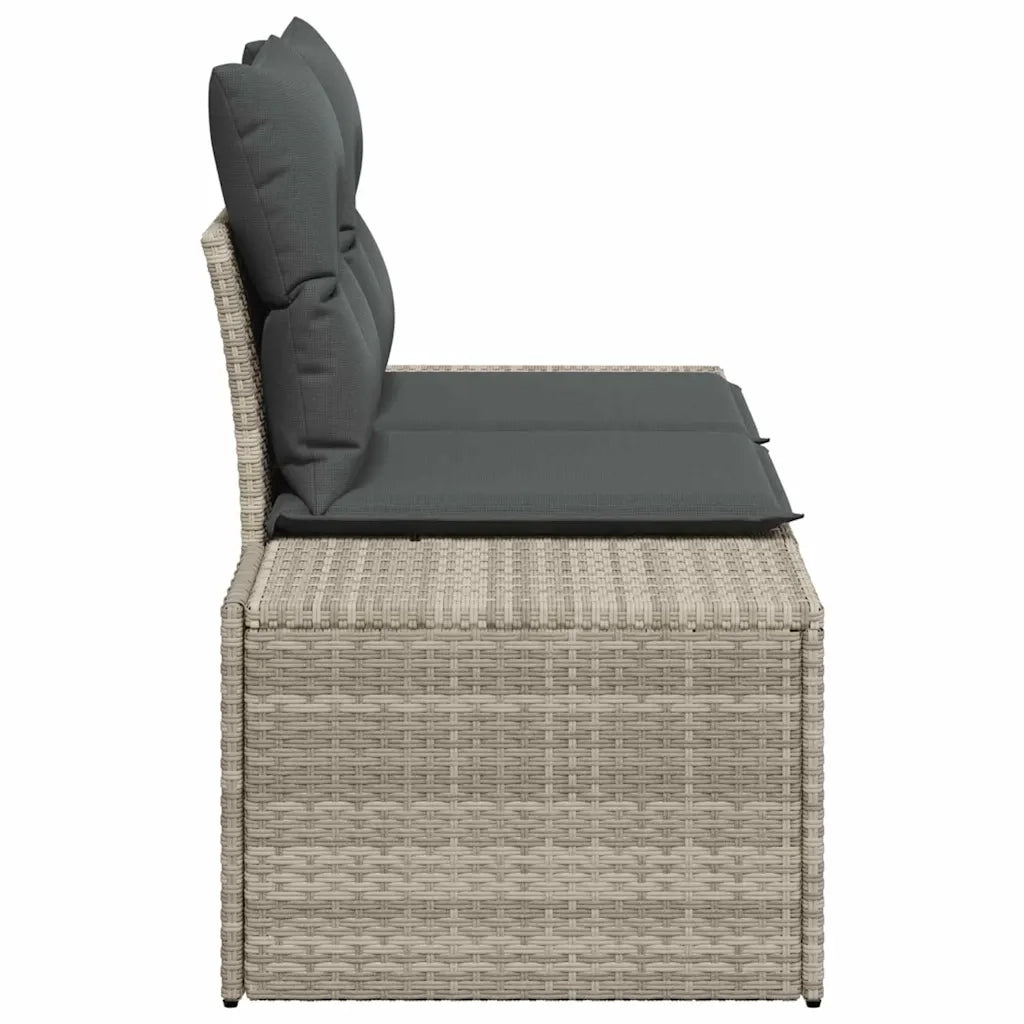 Divano da giardino Grigio 184 x 62 x 69 cm polyrattan 42006797