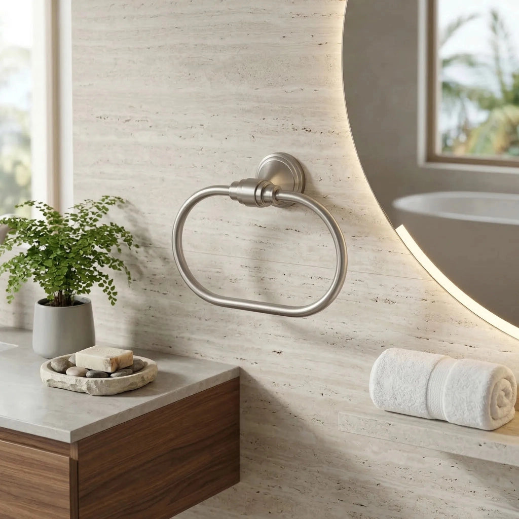 Appendiabiti Da Bagno Ring 1607 Aristo Nichel Spazzolato