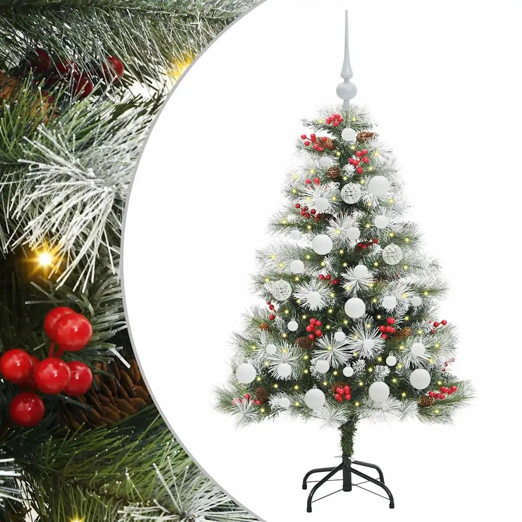 Albero di Natale artificiale Verde e bianco 120 cm 3395164