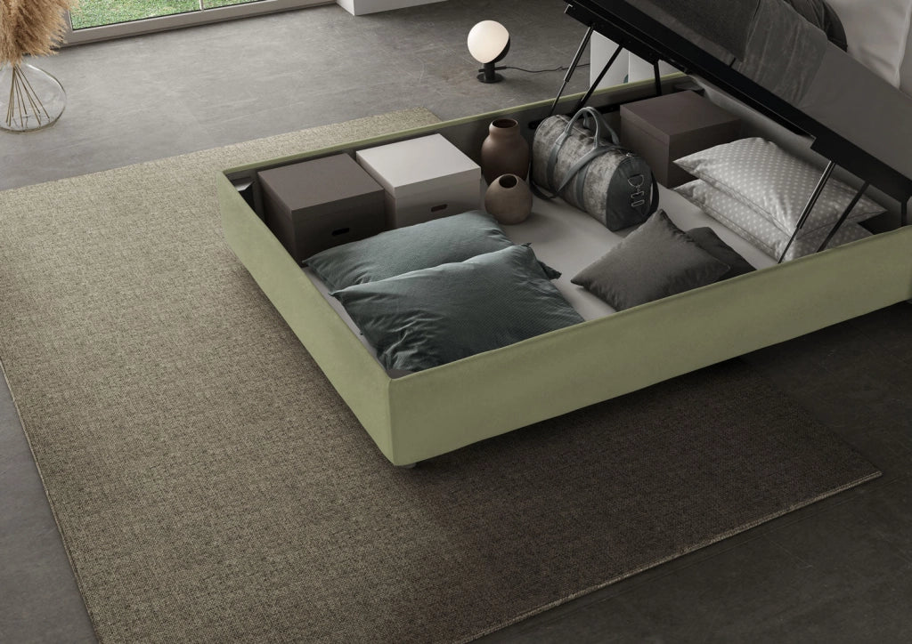 Letto 1 Piazza e Mezzo 120x210 cm Senza Rete Mika Tè verde