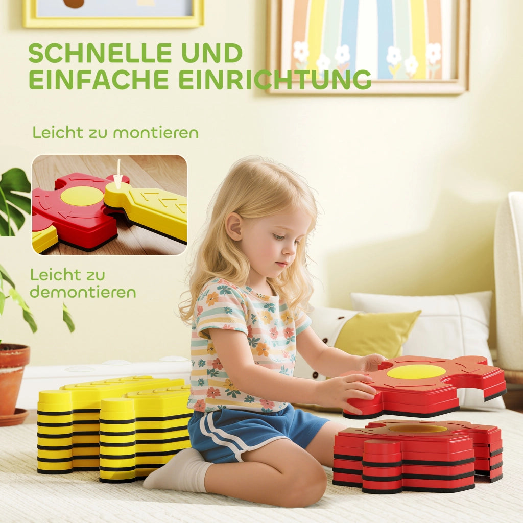 Set di travi sospese per bambini ¨C zephmum ¨C Giallo e rosso