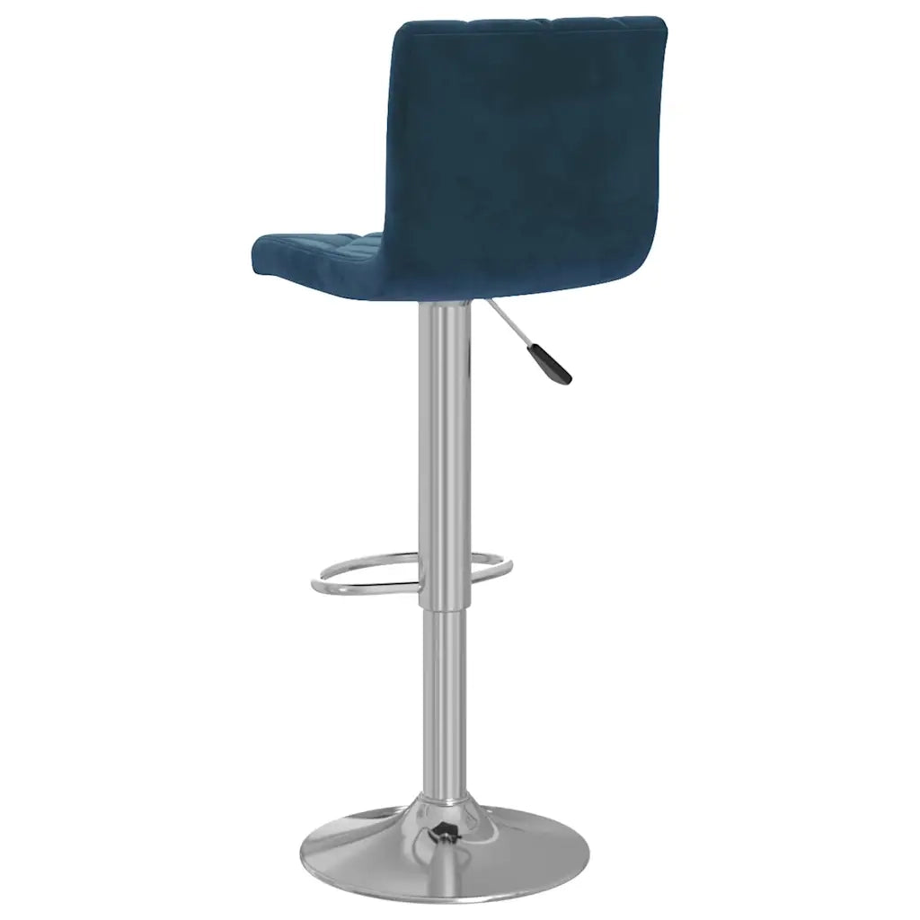 Sgabelli da Bar 2 pz Blu in Velluto 333691