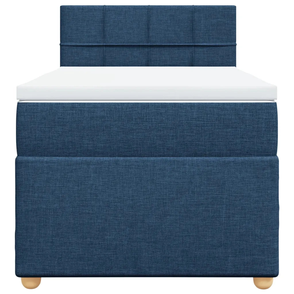 Giroletto a Molle con Materasso Blu 90x190 cm in Tessuto