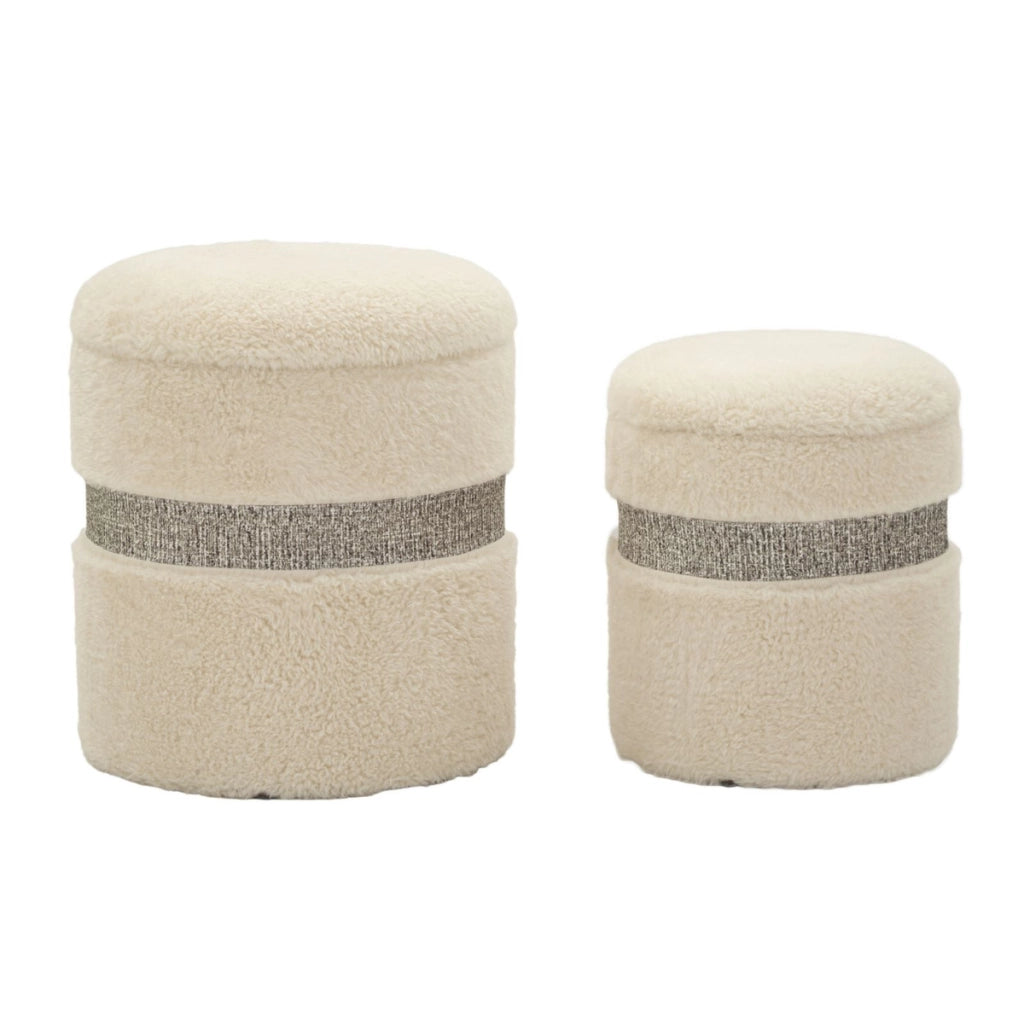 Pouf VKH720, Beige, MDF, 47x40x40 cm
