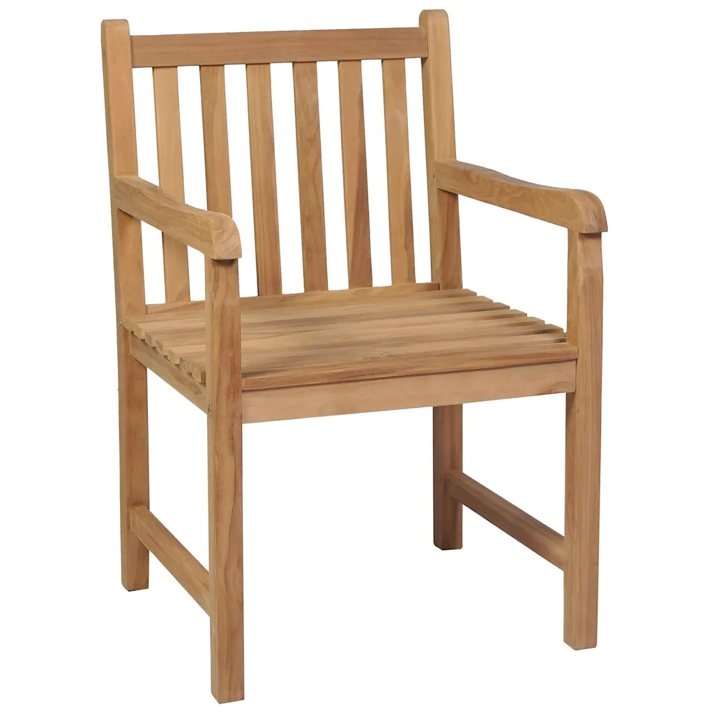 Sedie da Giardino 4 pz con Cuscini Neri in Massello di Teak 3073011