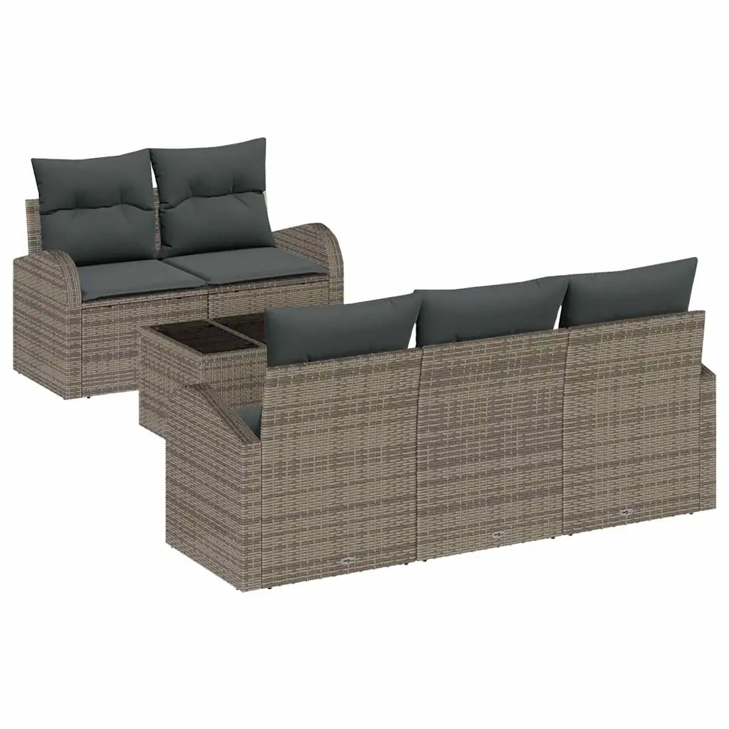 Set Divano da Giardino Grigio 55 x 55 x 37 cm polyrattan 3345919