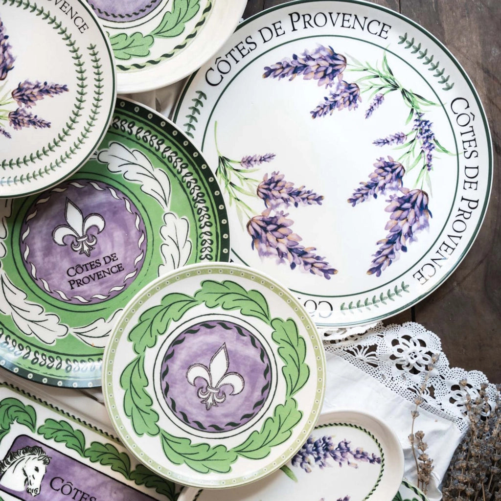 Nilebava, Servizio Piatti Colore Struttura Viola, Bianco
