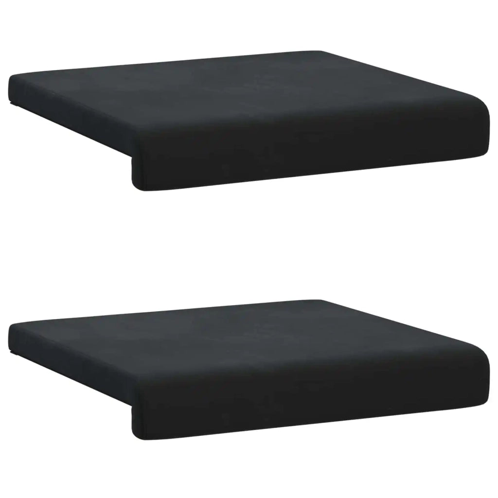Cuscino per panchina 2 pcs Velluto Nero Profondità 35 cm 42043027
