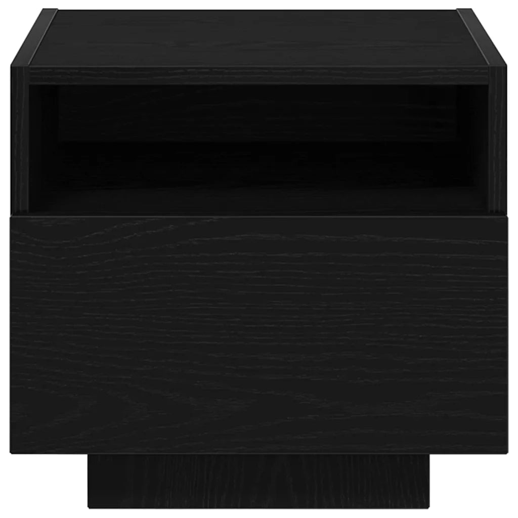 Armadio da Notte con cassetto 2 pcs Rovere Nero 40 x 39 x 37 cm 863071