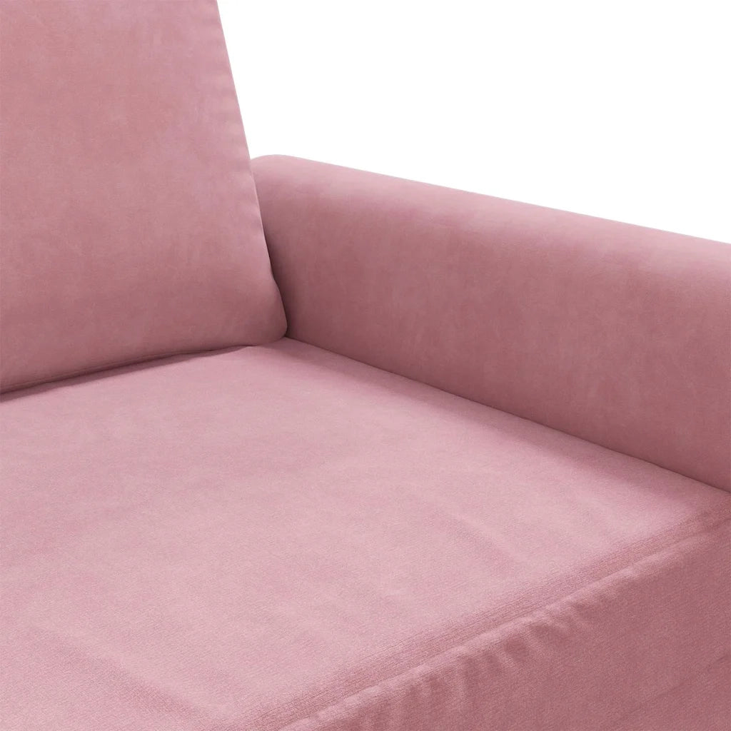 Divano a 3 Posti-Sofa 3 Posti rosa 180 cm in Velluto 292622