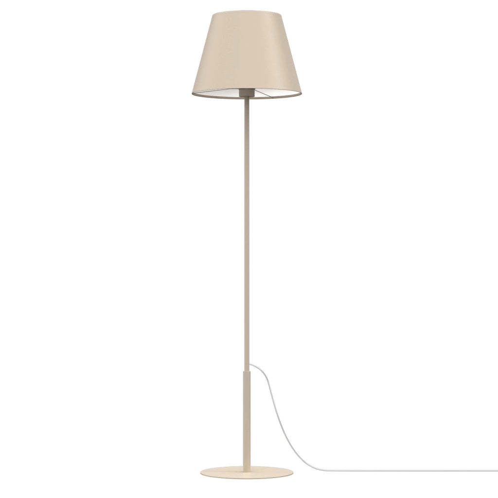 Lampada da terra classica Arden beige E27 metallo