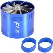 Ventilatore di aspirazione universale - Montaggio facile - Materiale in lega di alluminio - Sostituisce il ventilatore di aspirazione - Risparmia carburante - Turbo - Blu