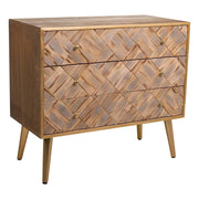 Cassettiera in legno marrone 73x36x65h