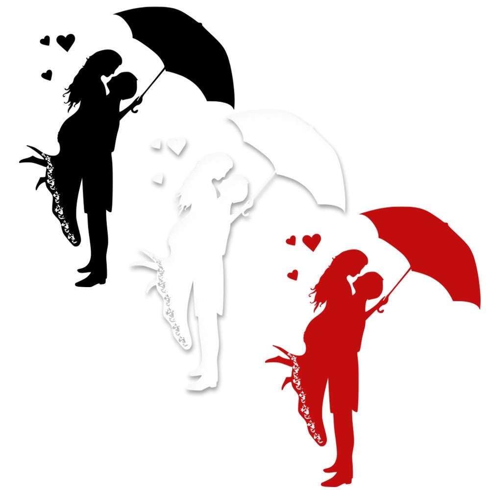 L'AMOUR - Adesivo murale wall sticker in vinile 55x80 cm Colore: nero