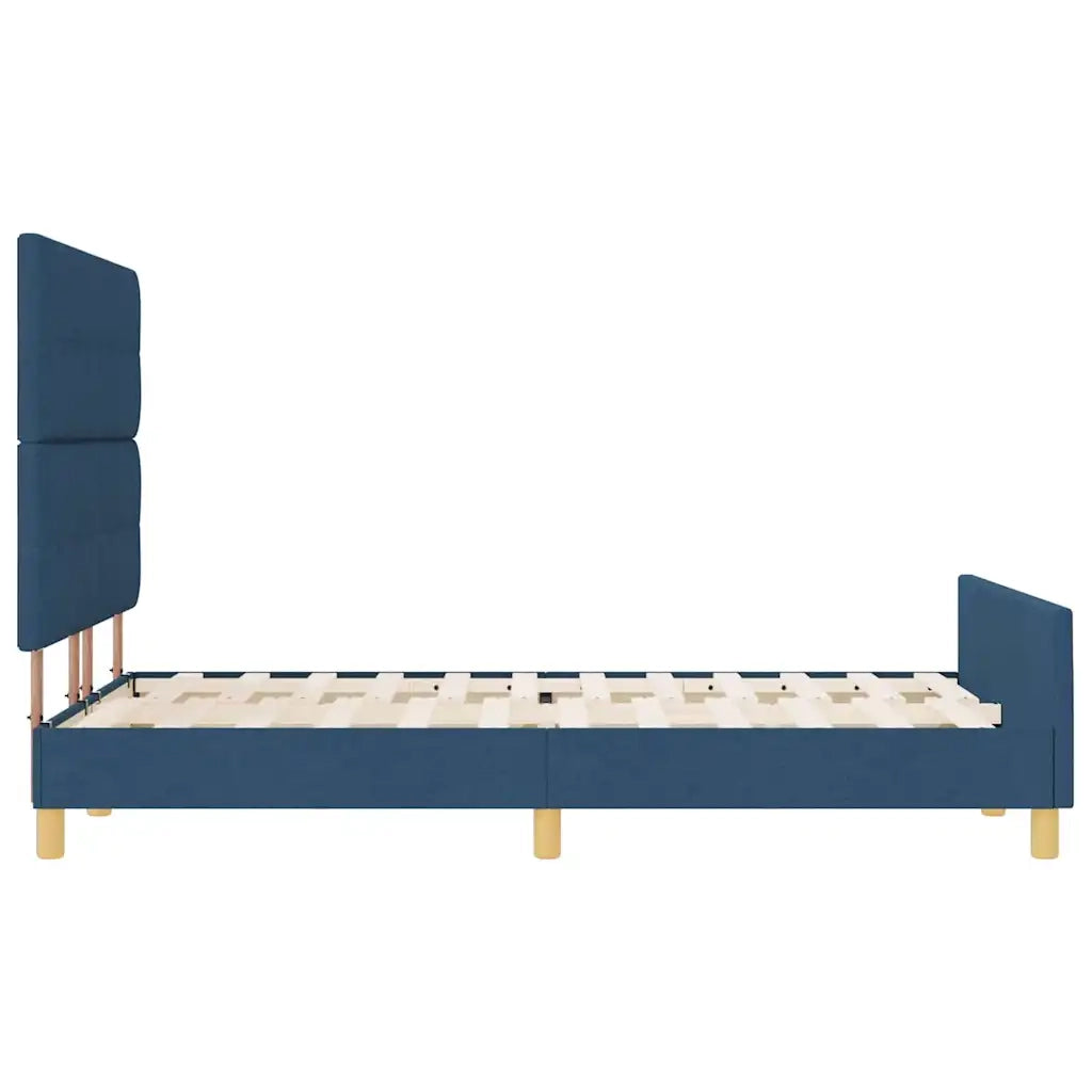 Struttura del letto con testiera Blu 160 x 200 cm Tessuto 3344745