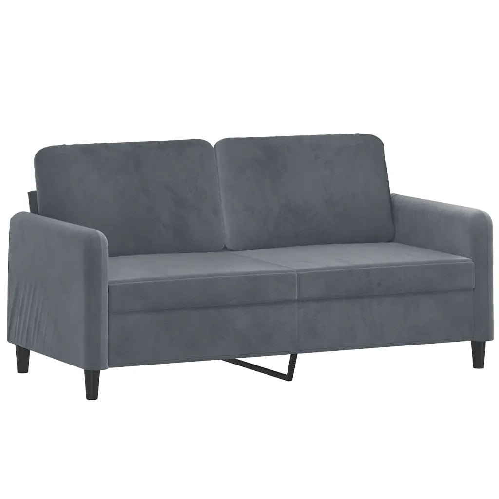 Set di Divani 2 pz con Cuscini Grigio Scuro in Velluto 3201995