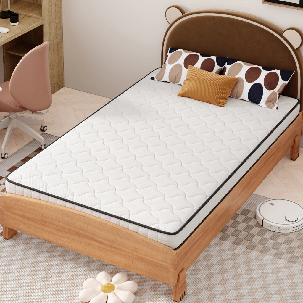Materasso a molle insacchettate ergonomico bianco 90x190 cm