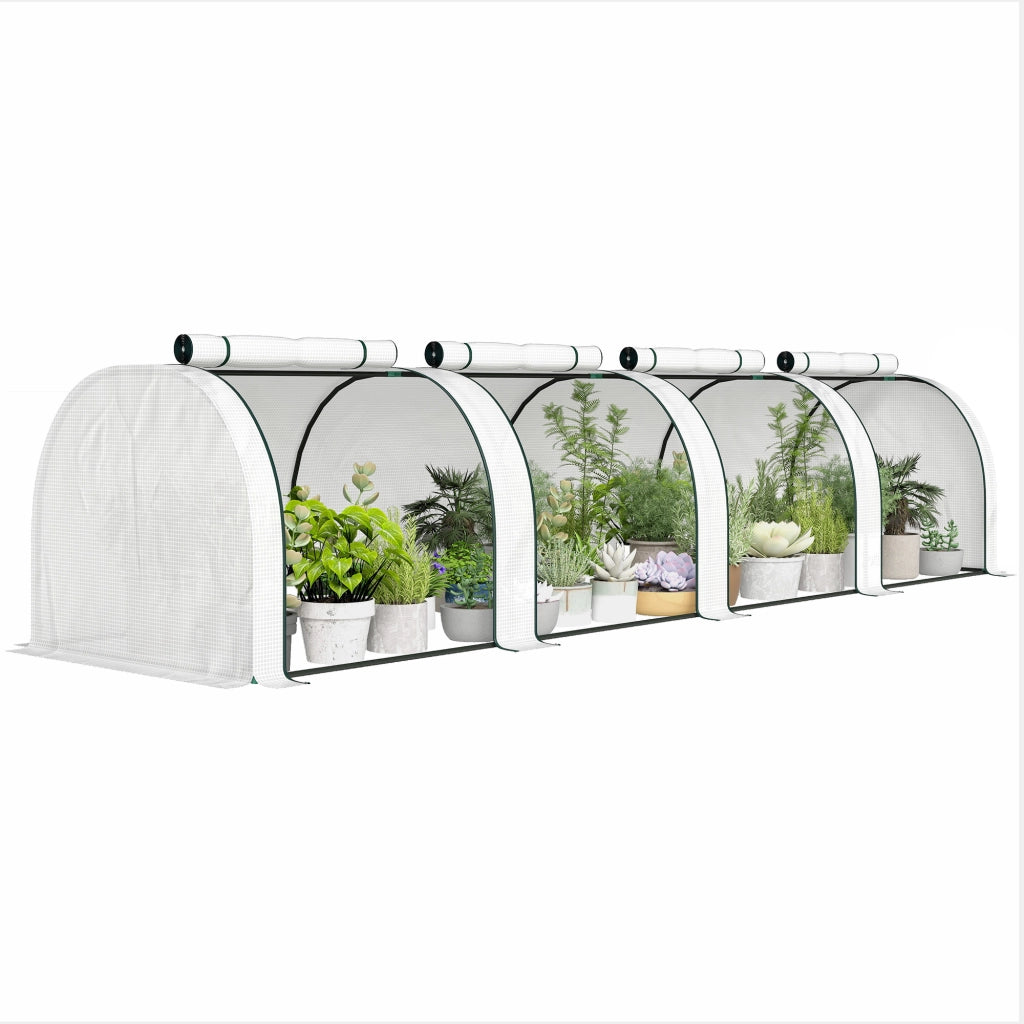 Serra da giardino per pomodori ¨C Minimal ¨C 400x100x80 cm bianco