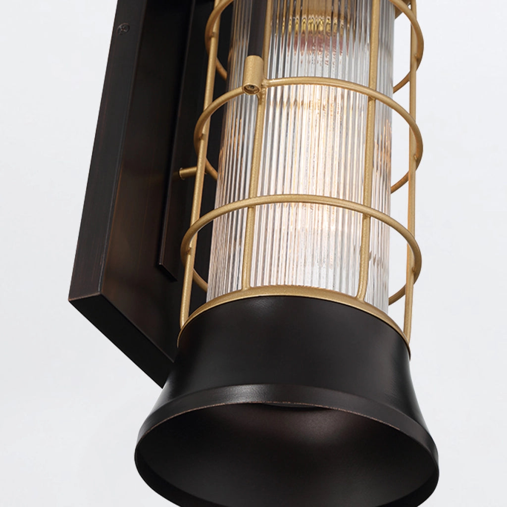 Applique esterna Rivamar industriale bronzo oro E27 IP44