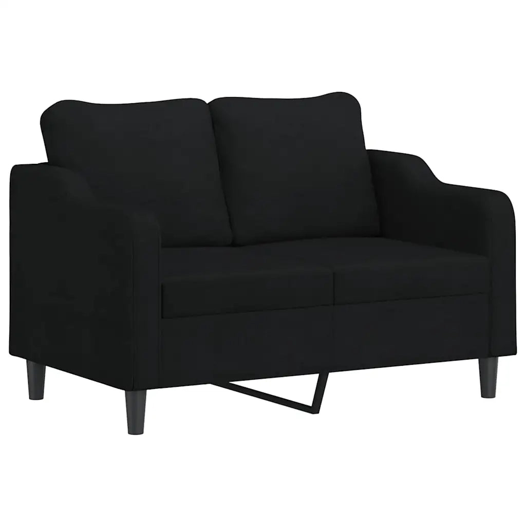 Divano a 2 Posti-Sofa 2 Posti Nero 120 cm in Tessuto 866935