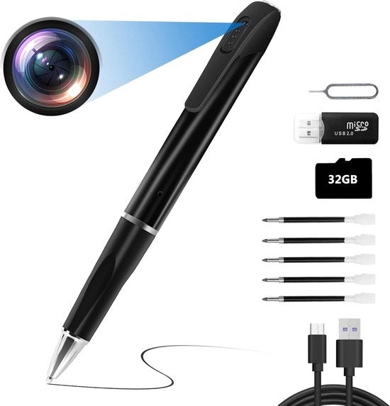 Mini-camera 1080p HD portatile con memoria di 32 GB senza audio
