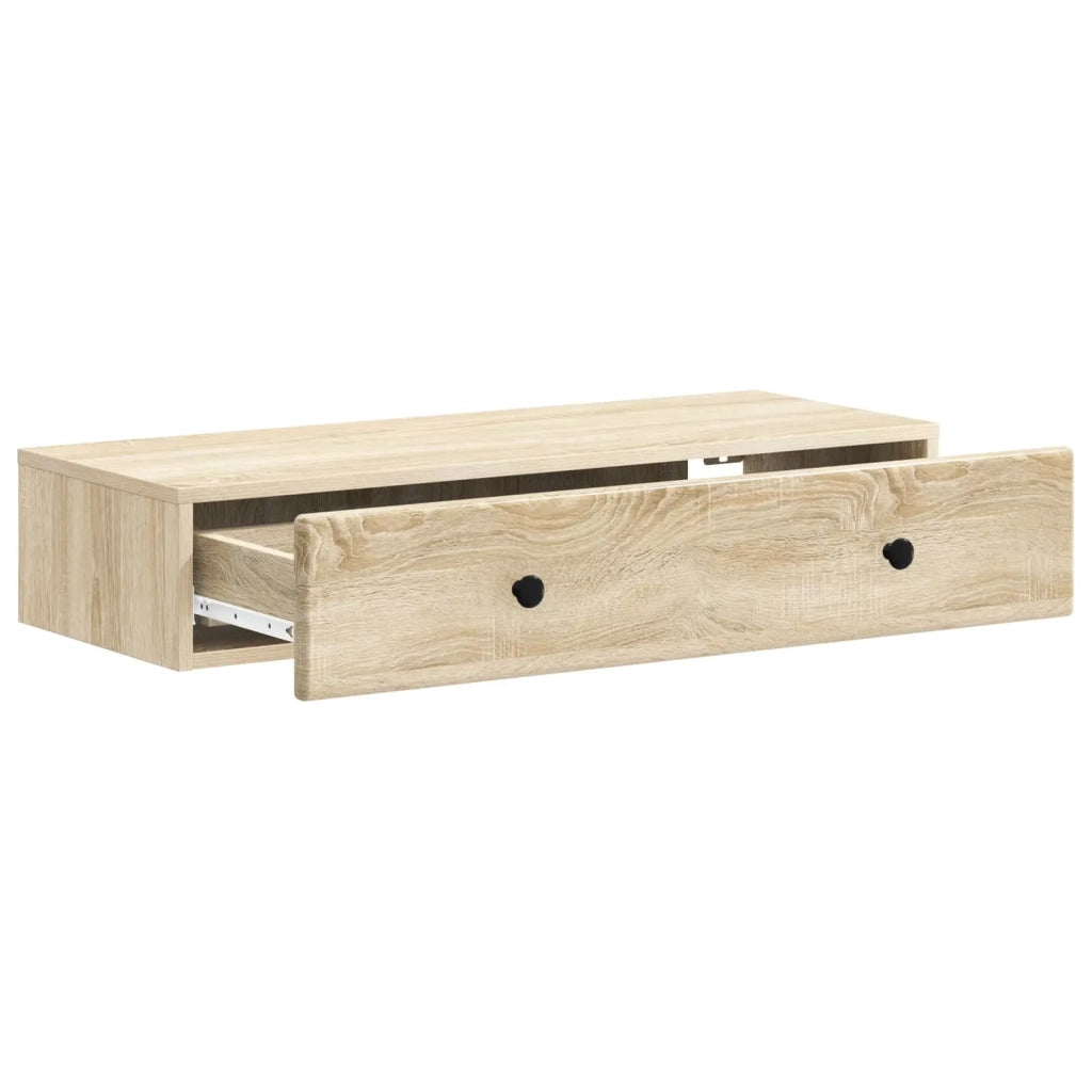 Tavolino da Parete Laterale Rovere Sonoma 87,5 x 34,5 x 17 cm 899177