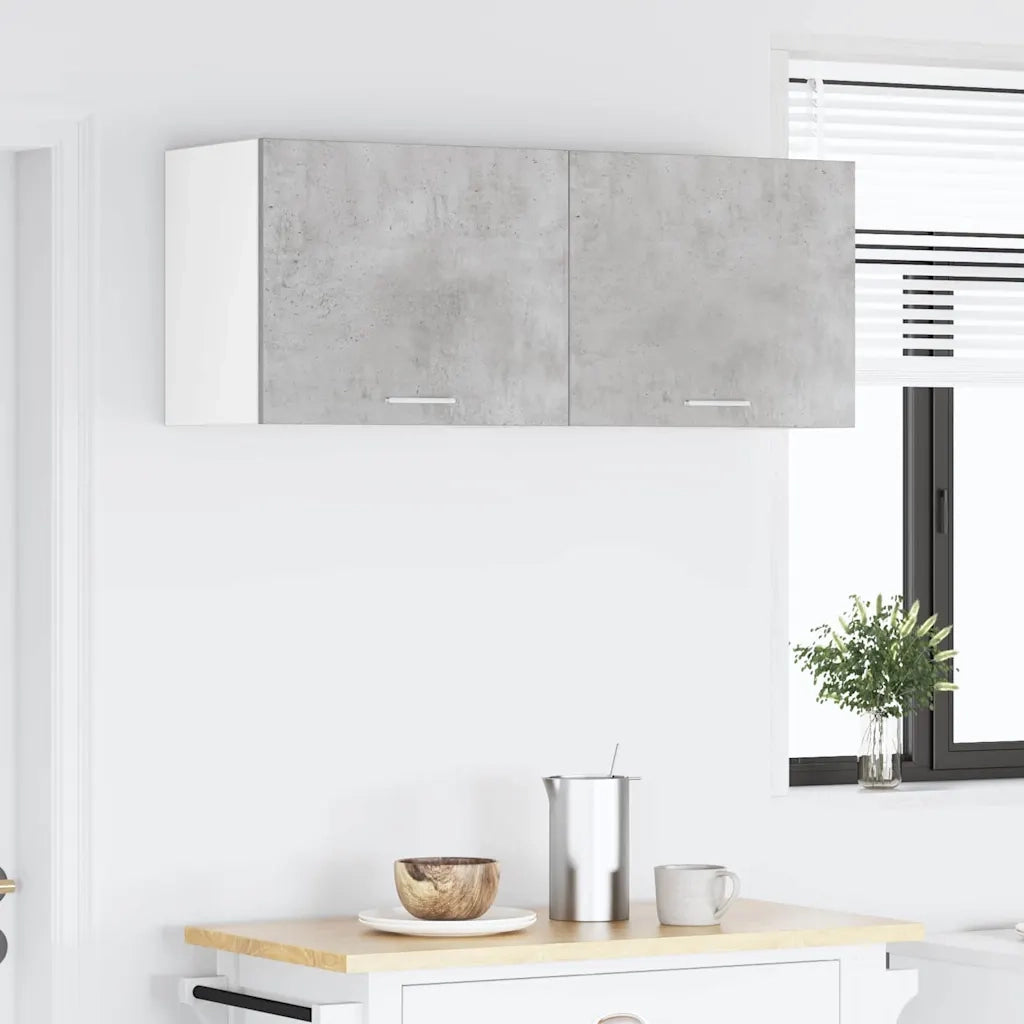 Armadio pensile 2 pcs Grigio Cemento e Bianco 50 x 31 x 40 cm 884153