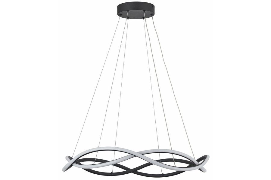 Lampada a sospensione moderna nera Amira LED 24W Reality