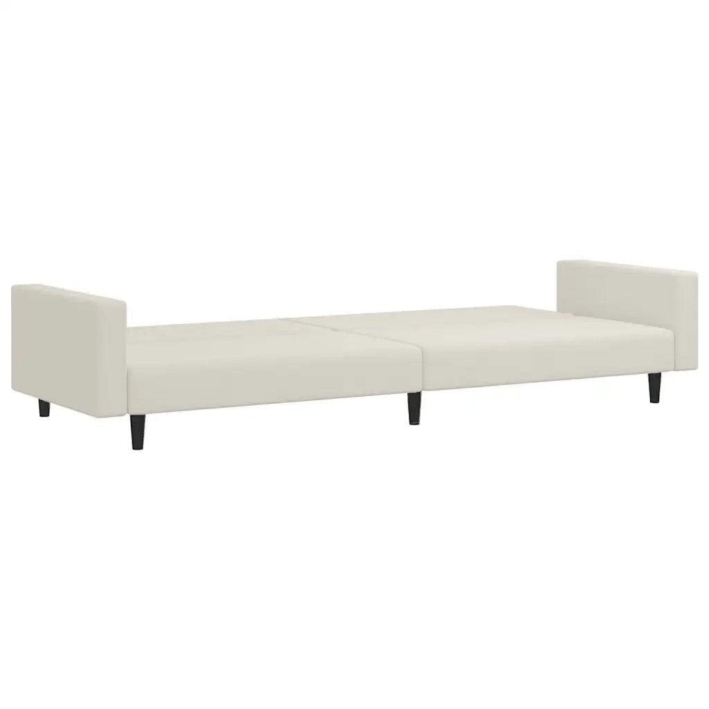 Divano Letto a 2 Posti-Sofa Letto 2 Posti-Daybed Crema in Velluto 206613