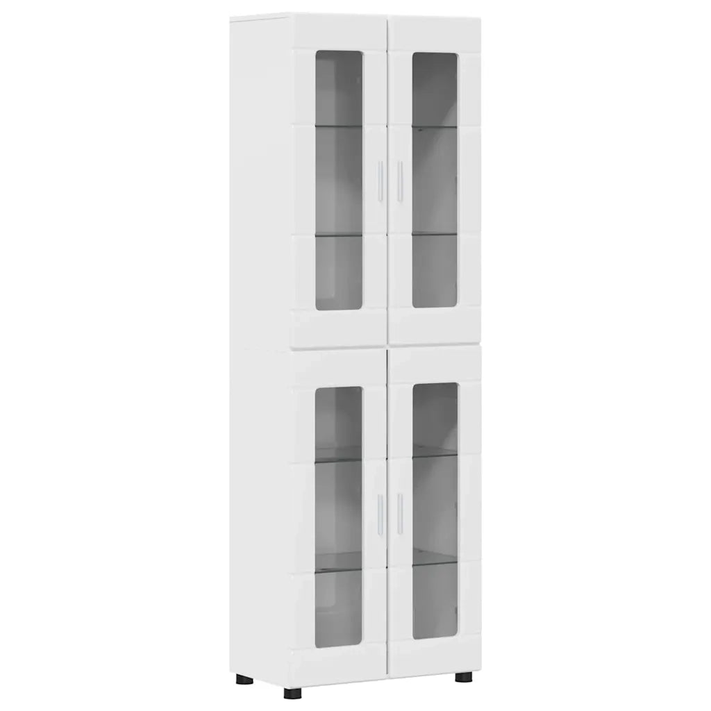 Credenza con lo scaffale FLORIN Bianco Lucido 60 x 35 x 182 cm 3397908