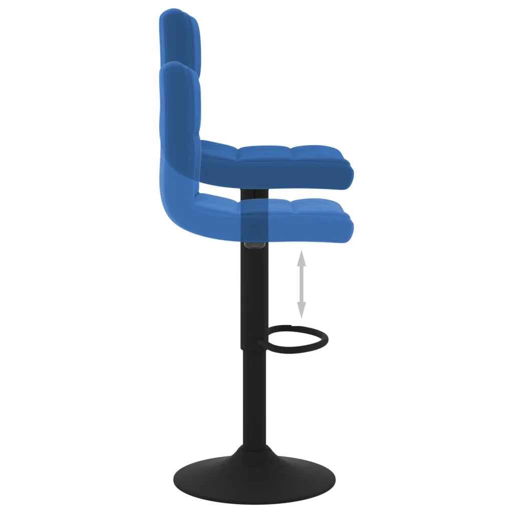 Sgabelli da Bar 2 pz Blu in Velluto 334309