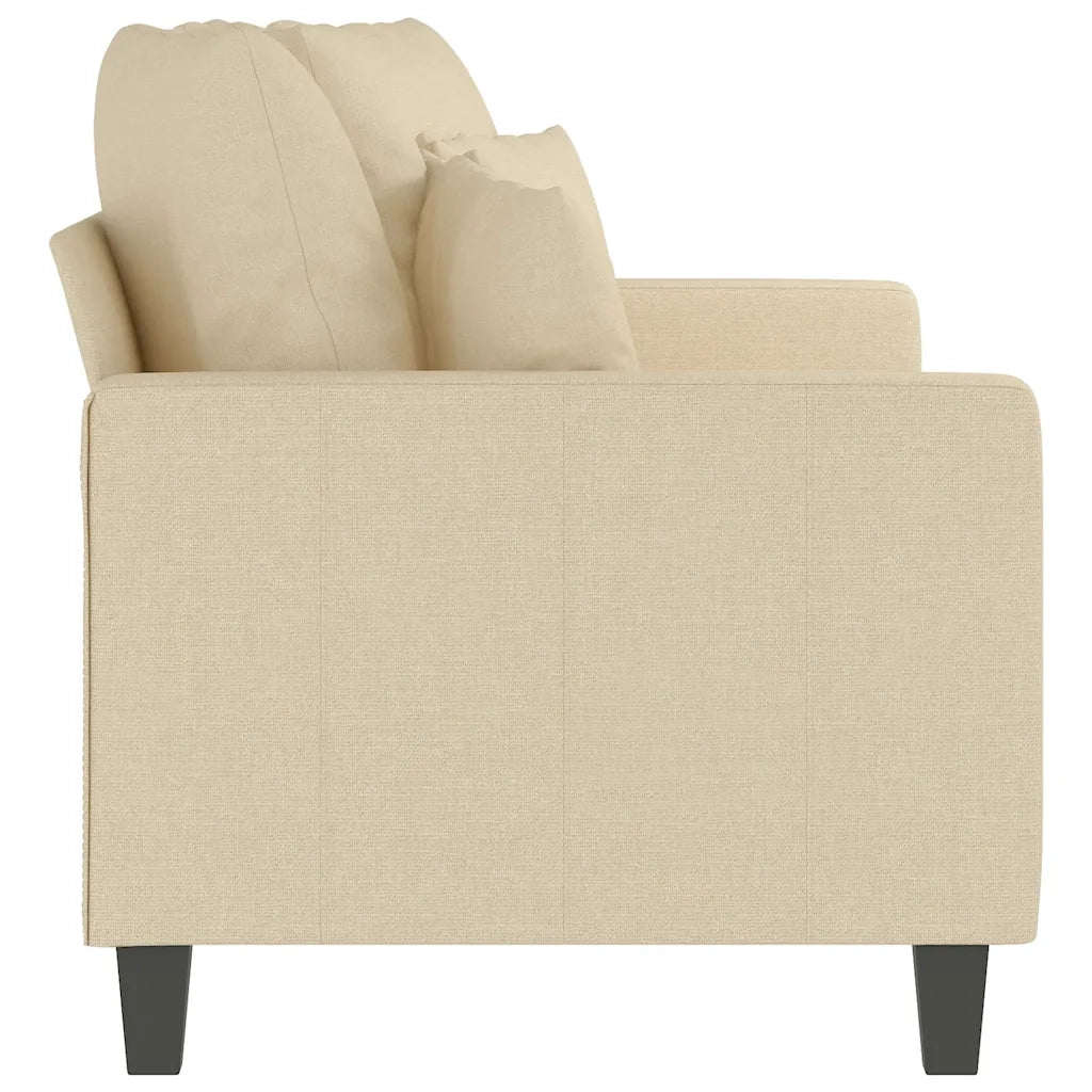Divano a 2 Posti Crema 140 cm in Tessuto 359269