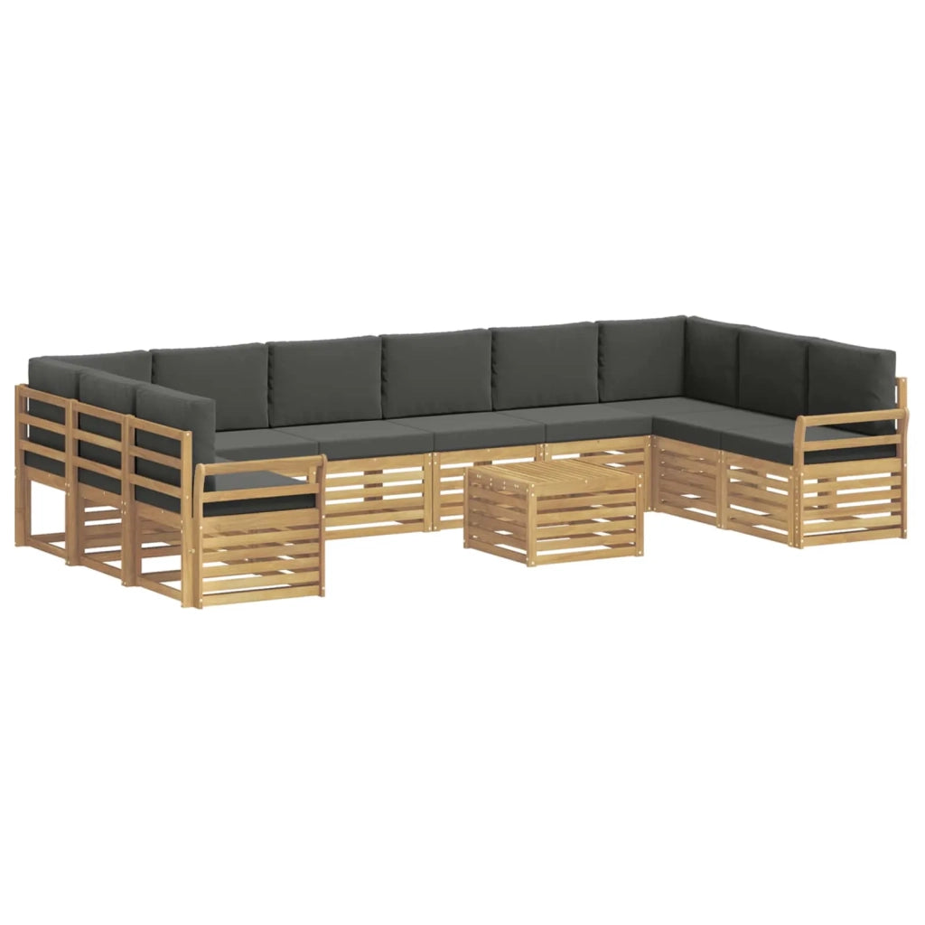 Set di divani da esterno 11 pcs Bianco e Antracite 3392627