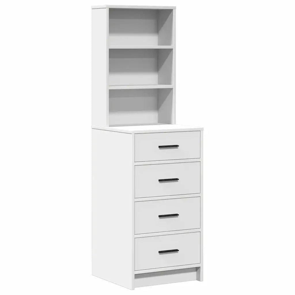 Tavolo da Trucco con cassetto 3 pcs Bianco Legno multistrato 3334209