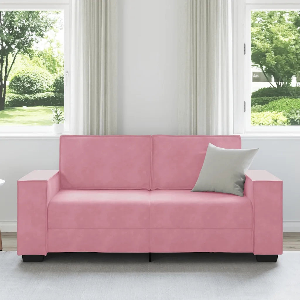 Divano a 2 Posti-Sofa 2 Posti Rosa 140 cm in Velluto 666309