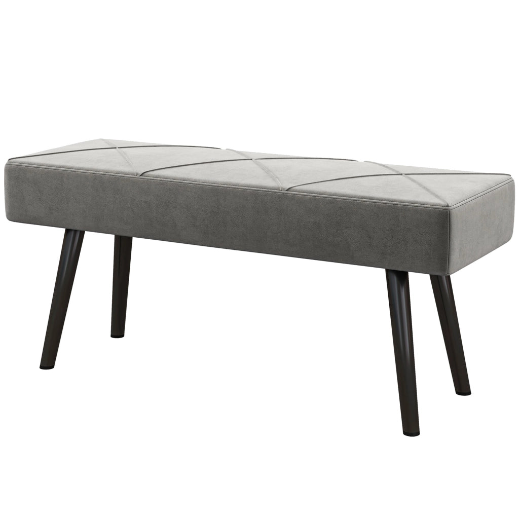 Panca letto imbottita ¨C Minimal ¨C Grigio 100x36x45 cm