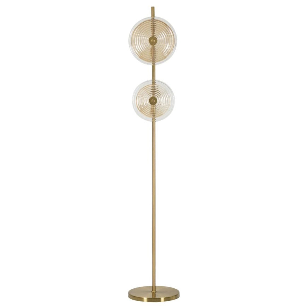 Lampada da Terra VKH215, Oro, Metallo, 30x30x170 cm